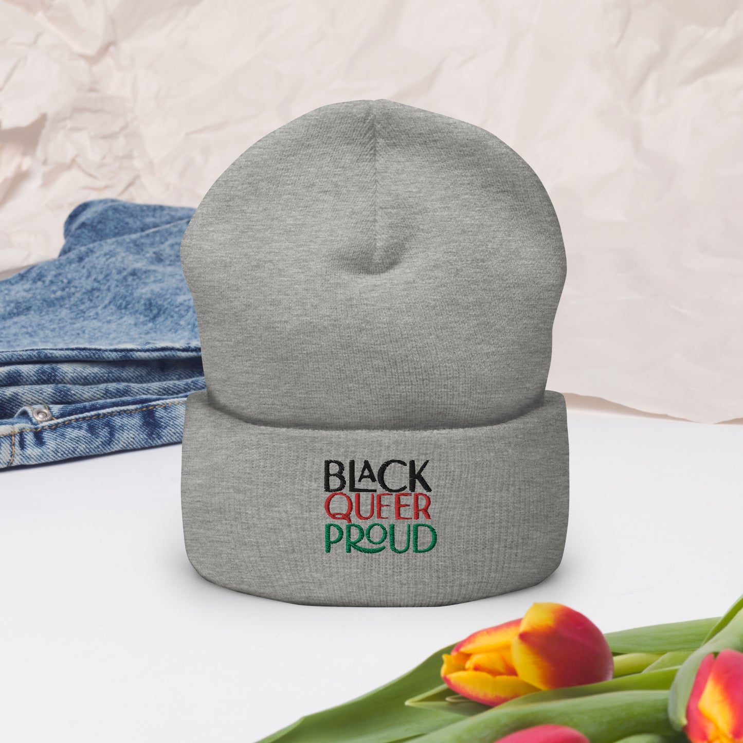 BLACK QUEER PROUD Cuffed Beanie