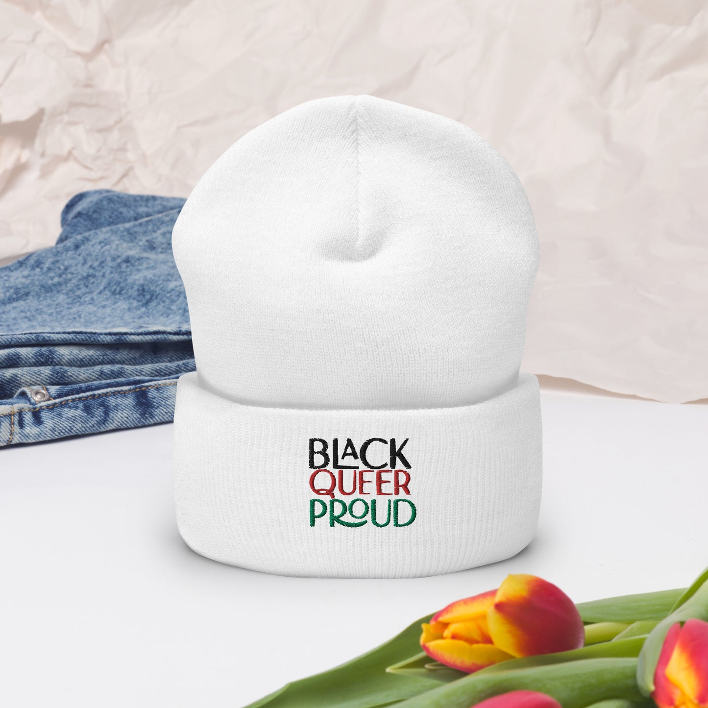 BLACK QUEER PROUD Cuffed Beanie